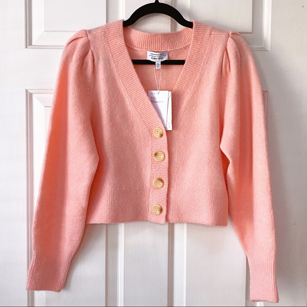& Other Stories Puff Sleeve Cardigan Small NWT